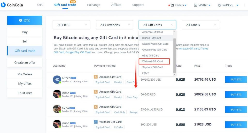 Buy Walmart gift cards with Bitcoin and Crypto - Cryptorefills