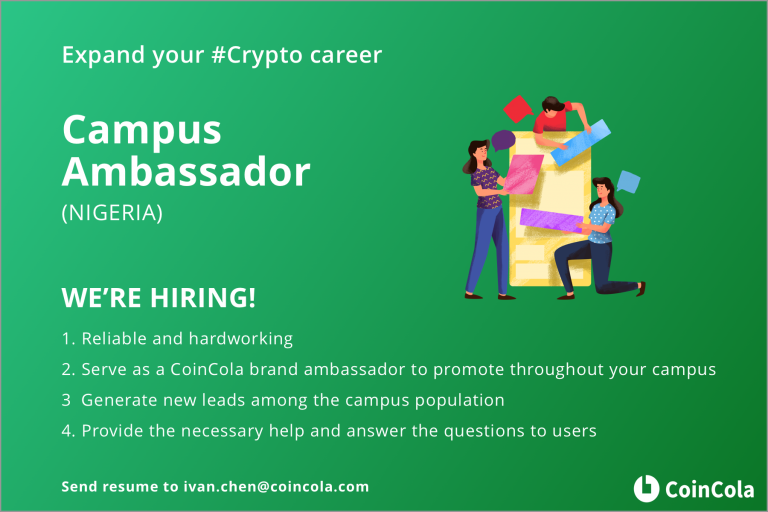 CoinCola Lagos Campus Ambassador Needed