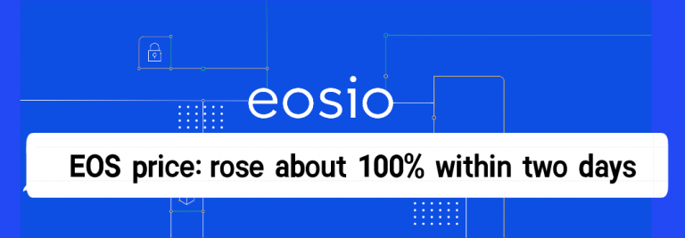 EOS price: rose about 100% within two days